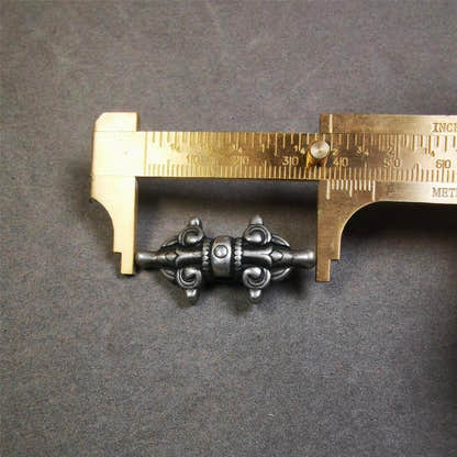 Copper Vajra Amulet 1.4" - Tibetan Buddhist amulet, view 8