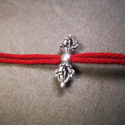 Copper Vajra Amulet 1.5" - Tibetan Buddhist amulet, close-up detail