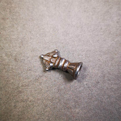 Iron Vajra Bell Amulet Set 1.1" - Tibetan Buddhist amulet, view 8