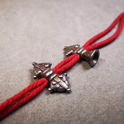 Iron Vajra Bell Amulet Set 1.1" - Tibetan Buddhist amulet, view 4