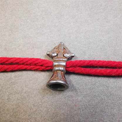 Iron Vajra Bell Amulet Set 1.1" - Tibetan Buddhist amulet, view 6