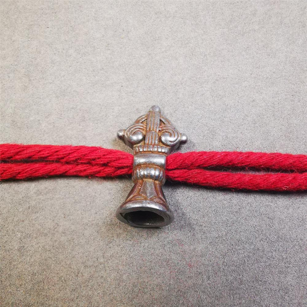 Iron Vajra Bell Amulet Set 1.1" - Tibetan Buddhist amulet, view 6