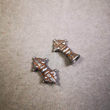 Iron Vajra Bell Amulet Set 1.1" - Tibetan Buddhist amulet, view 7
