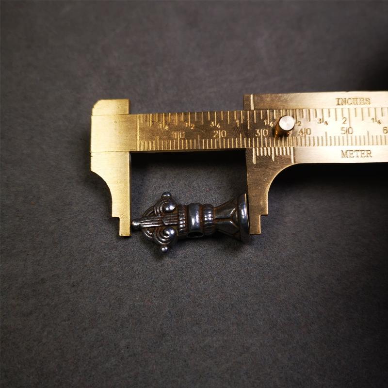 Iron Vajra Bell Amulet Set 1.1" - Tibetan Buddhist amulet, view 10