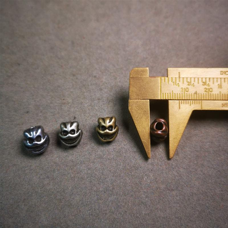 Skull Citipati Beads 0.47" - Tibetan Buddhist art, view 15
