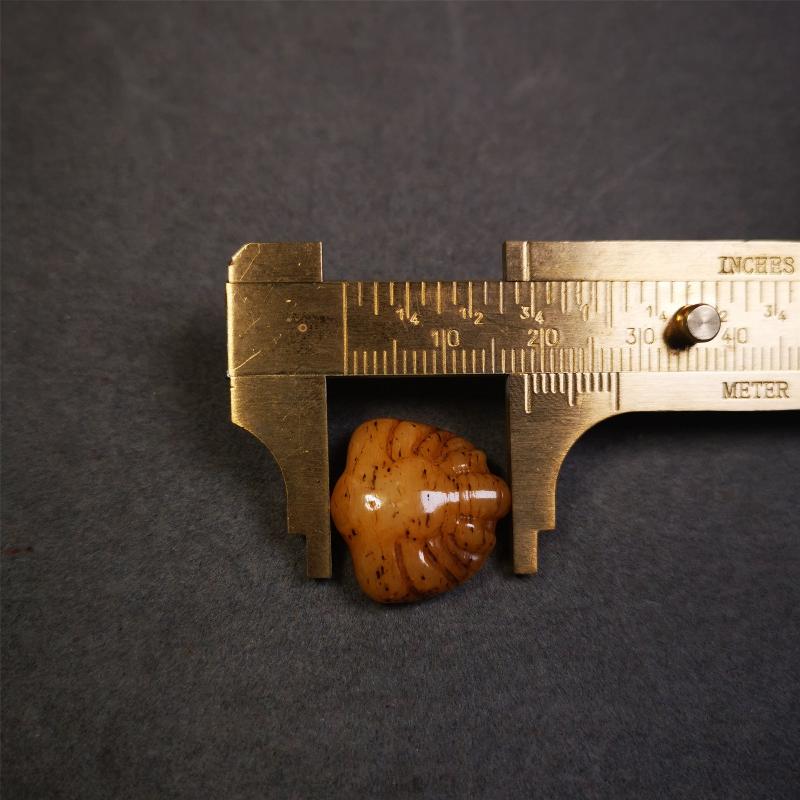 Scorpion Bead Amulet 0.8" - Tibetan Buddhist amulet, size reference