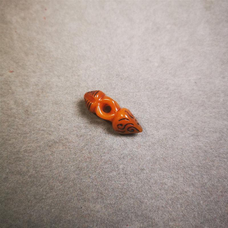 Bone Phurba Amulet 1.18" - Tibetan Buddhist amulet, view 7