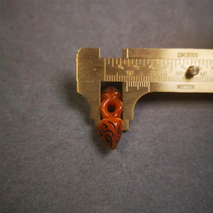 Bone Phurba Amulet 1.18" - Tibetan Buddhist amulet, view 11