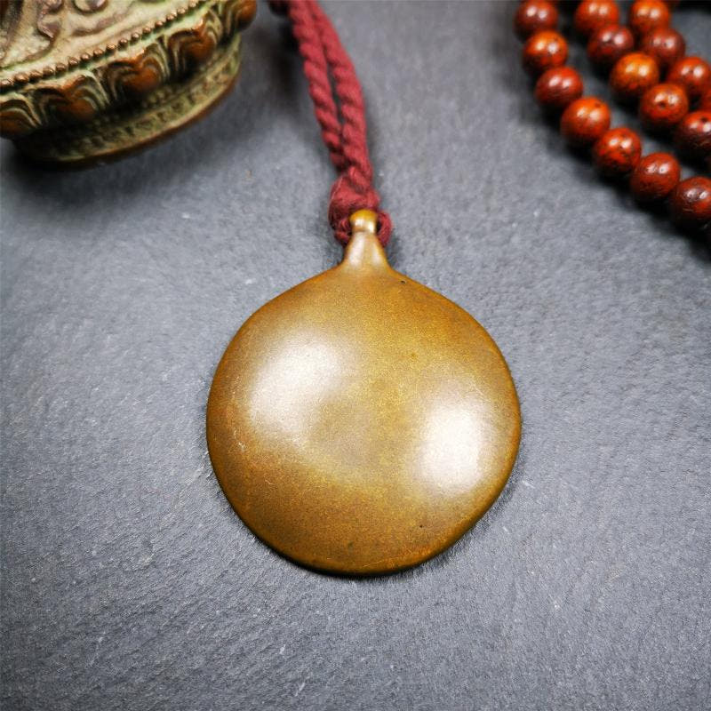 Melong 1.65" - Tibetan Buddhist art, detailed view
