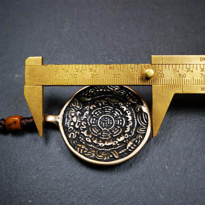 Copper Melong 1.77" - Tibetan Buddhist art, size reference