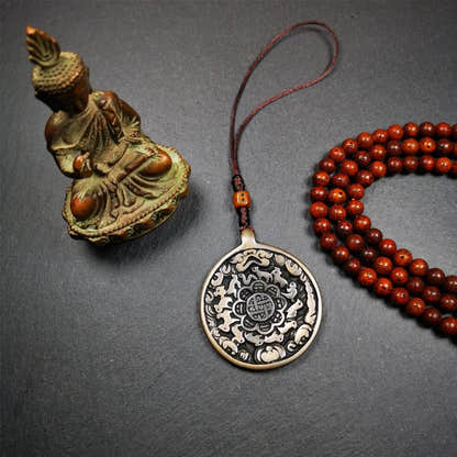 Copper Melong 1.96" - Tibetan Buddhist art, view 7