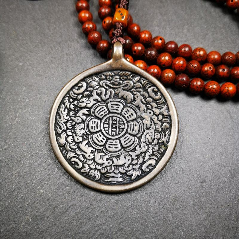 Big Melong 2.24" - Tibetan Buddhist art, close-up detail