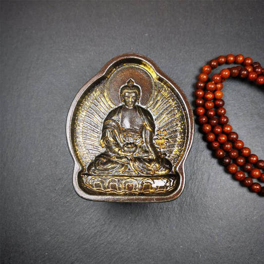 Shakyamuni Tsa Tsa Mold - Tibetan tsa tsa mold, front view