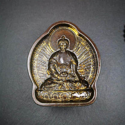 Shakyamuni Tsa Tsa Mold - Tibetan tsa tsa mold, detailed view