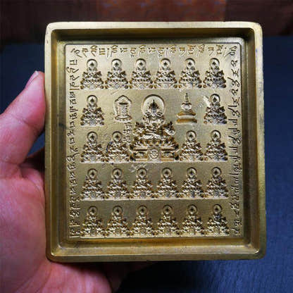 25 Akshobhya, Big Tsa Tsa Mold - Tibetan tsa tsa mold, close-up detail