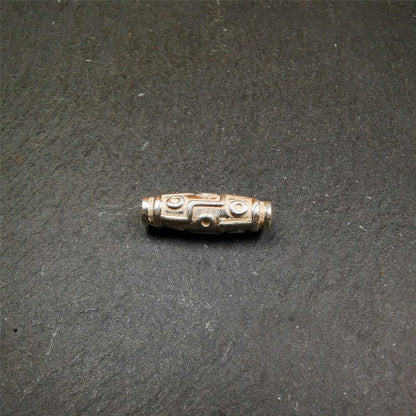 Sterling Silver Dzi Bead