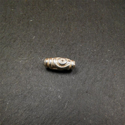 Sterling Silver Dzi Bead