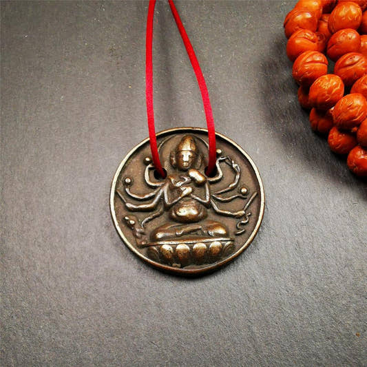 Usnisa Vijaya,Victory Dharani,1.4" - Tibetan Buddhist art, front view