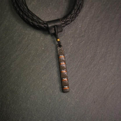 Ladder Amulet 1.77" - Tibetan Buddhist amulet, close-up detail