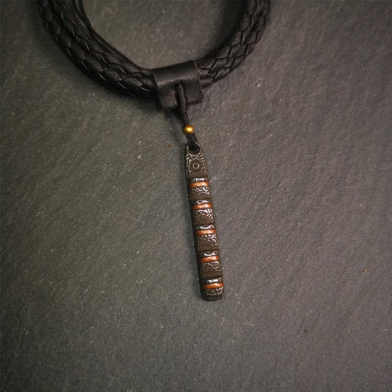 Ladder Amulet 1.77" - Tibetan Buddhist amulet, close-up detail