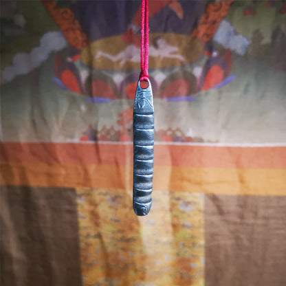 This unique Ladder pendant is made by Tibetan craftsmen. It is made of cold iron and copper, black color,the shape is Tibetan Ladder of Heaven,length is 66mm. You can make it into a pendant,keychain, or just put it on your desk,as an ornament.