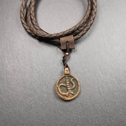 Rod of Asclepius Amulet 0.87" - Tibetan Buddhist amulet, view 5