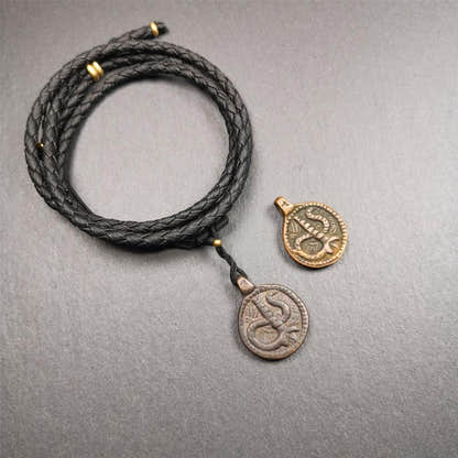 Rod of Asclepius Amulet 0.87" - Tibetan Buddhist amulet, view 6