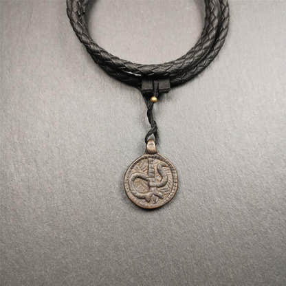 Rod of Asclepius Amulet 0.87" - Tibetan Buddhist amulet, view 4
