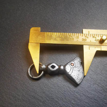 Kartika Pendant, 1.34" - Tibetan Buddhist art, size reference