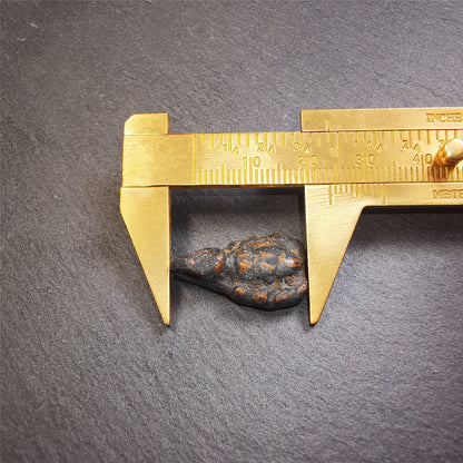 This scorpion amulet was collected from Derge County,Tibet,about 40 years old. It is made of copper, size is 0.95" × 0.55" inches. You can make it into a necklace, or a keychain, or just put it in your shrine.