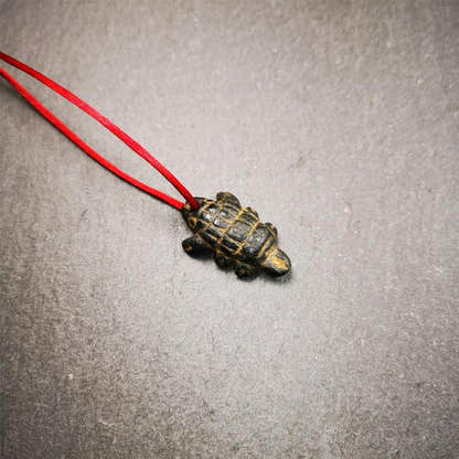 Obsidian Scorpion Amulet 1.1" - Tibetan Buddhist amulet, view 5