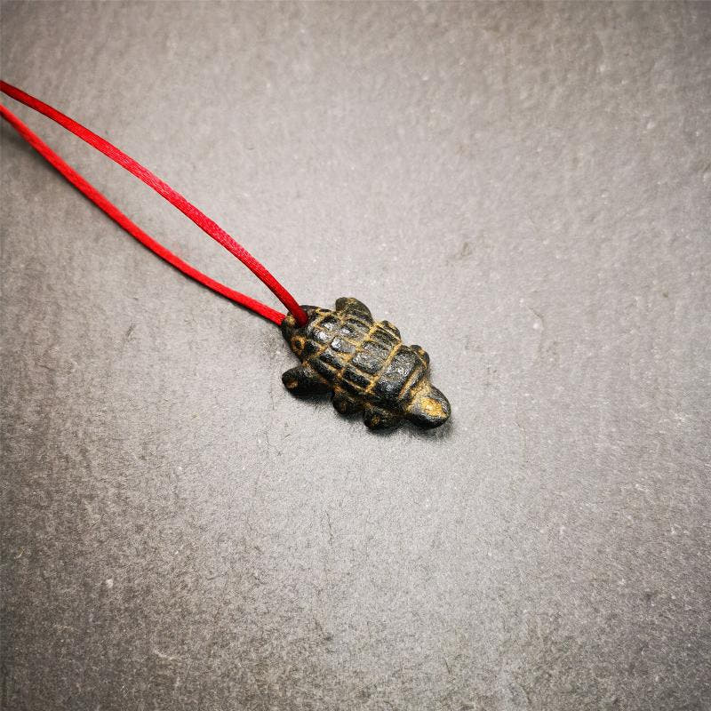 Obsidian Scorpion Amulet 1.1" - Tibetan Buddhist amulet, view 5