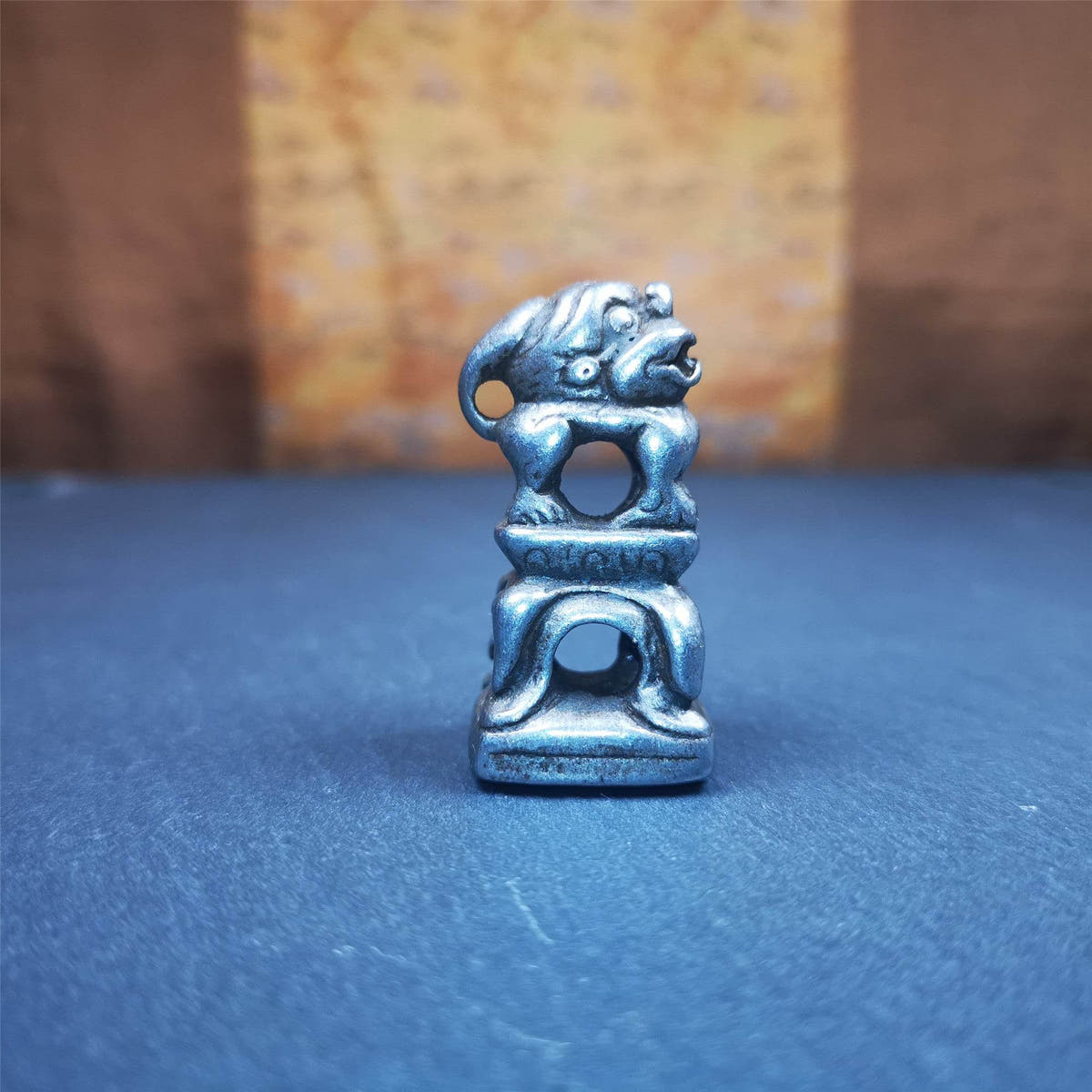 Snow Lion Seal,Kalachakra Pattern - Tibetan Buddhist art, view 9
