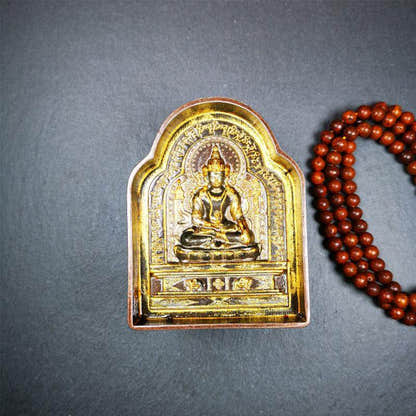Akshobhya, Tsa Tsa Mold - Tibetan tsa tsa mold, front view