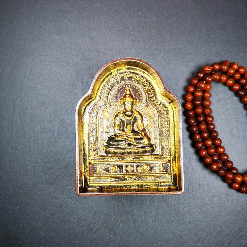 Akshobhya, Tsa Tsa Mold - Tibetan tsa tsa mold, front view