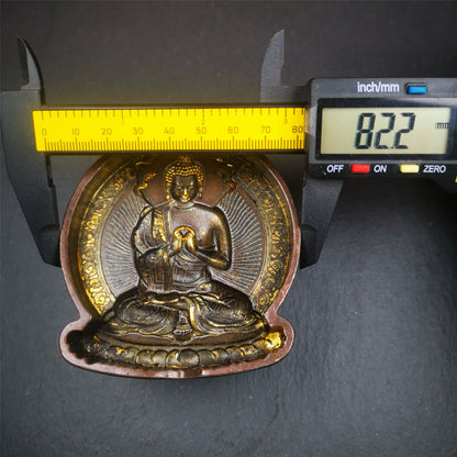 Gandhanra Handmade Tibetan Buddhism Tsa Tsa Mold,Maitreya,Ajita,Copper Mould For Making Clay Buddha Statue,Tsha Tsha,Large Size