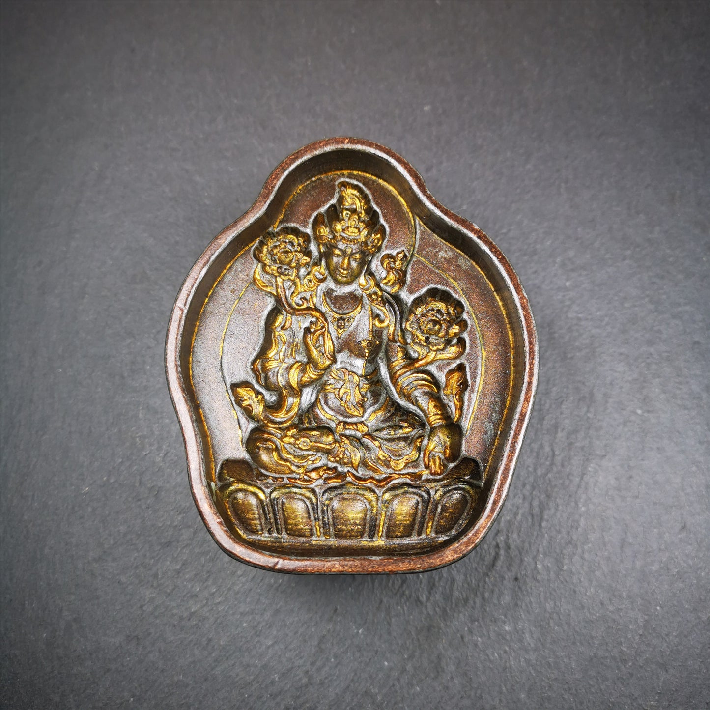 Gandhanra Tibetan Buddha Statue Mold,Green Tara,Tsa Tsa Copper Mould For Making Clay Buddha Statue,Tsha Tsha