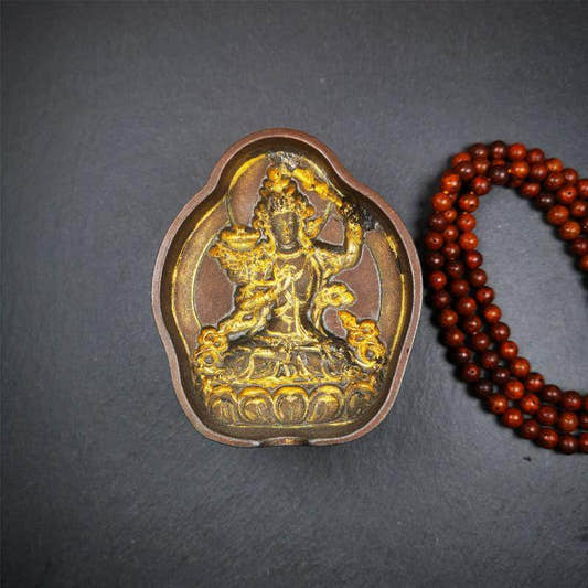 Manjusri Tsa Tsa Mold - Tibetan tsa tsa mold, front view