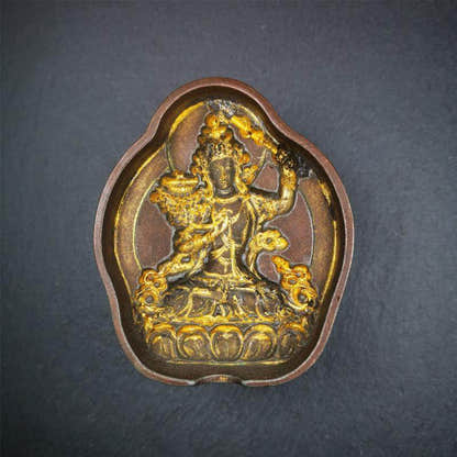 Manjusri Tsa Tsa Mold - Tibetan tsa tsa mold, close-up detail