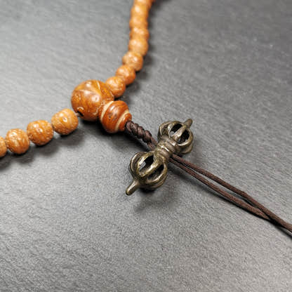 Vintage Tibetan Thokcha Vajra Amulet for Prayer Bead,Mala Pendant,32mm - Tibetan Buddhist mala beads, view 4