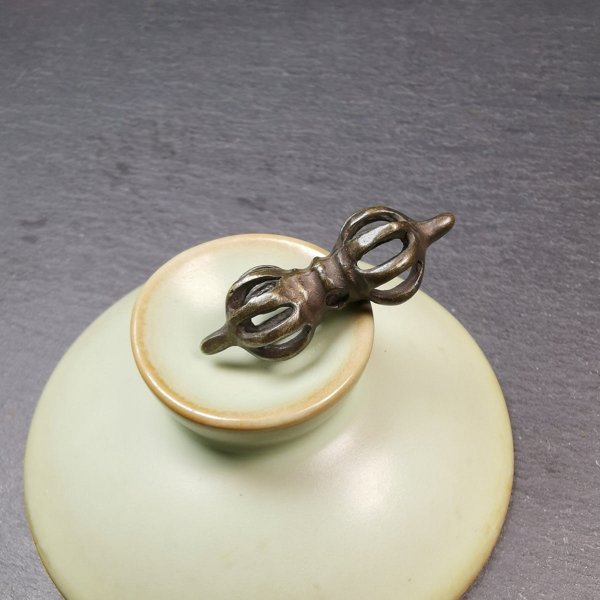 Vintage Tibetan Thokcha Vajra Amulet for Prayer Bead,Mala Pendant,32mm - Tibetan Buddhist mala beads, view 5