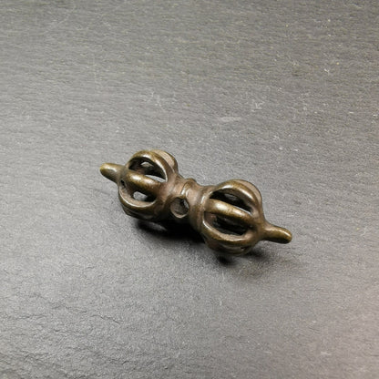 Vintage Tibetan Thokcha Vajra Amulet for Prayer Bead,Mala Pendant,32mm × 10mm