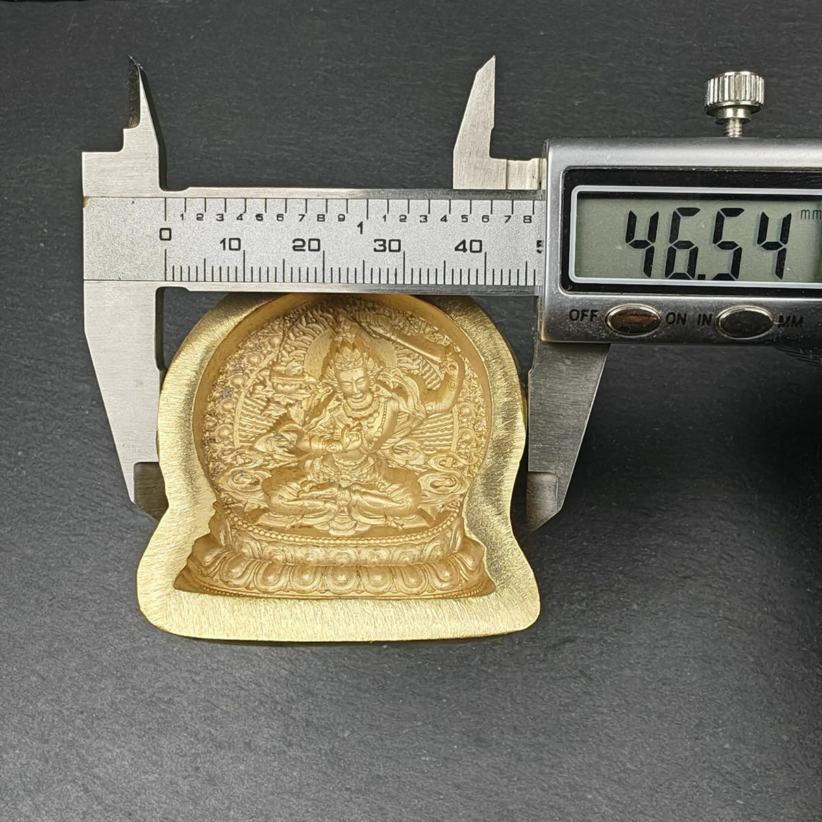 Yellow Manjusri Tsa Tsa Mold - Tibetan tsa tsa mold, view 8