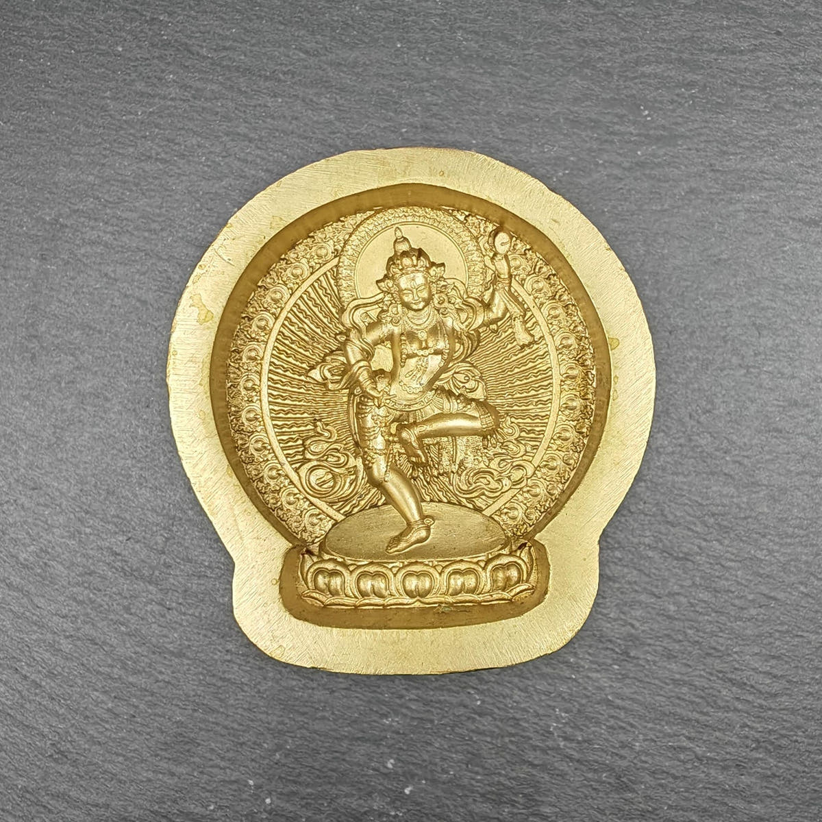 Machik Labdron Tsa Tsa Mold - Tibetan tsa tsa mold, close-up detail