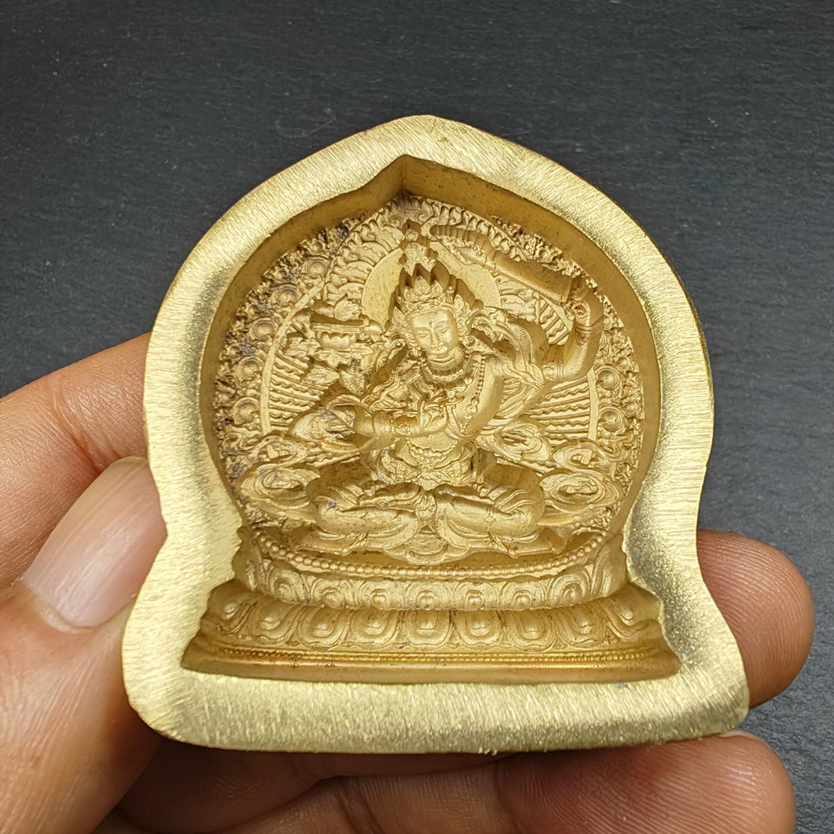 Yellow Manjusri Tsa Tsa Mold - Tibetan tsa tsa mold, view 5
