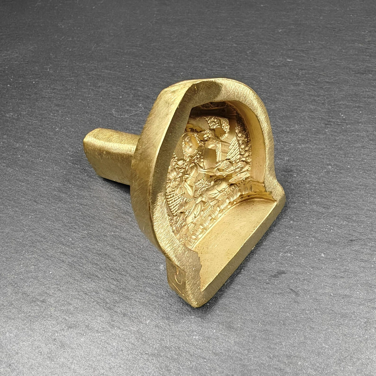 Yellow Manjusri Tsa Tsa Mold - Tibetan tsa tsa mold, view 6