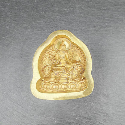 Simhanada Avakokitesvara Tsa Tsa Mold, Seng Ge Dra - Tibetan tsa tsa mold, close-up detail