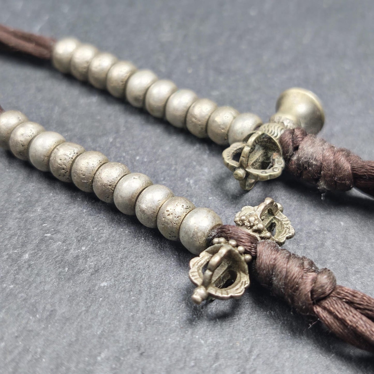 Tibetan Mala Counters Sterling Silver | Vajra Bell Prayer Bead Counters
