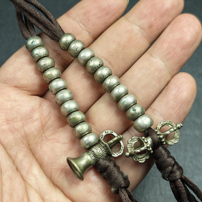 Tibetan Mala Counters Sterling Silver | Vajra Bell Prayer Bead Counters