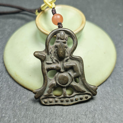 Vajrapani Amulet Pendant | Tibetan Thokcha Protection Talisman